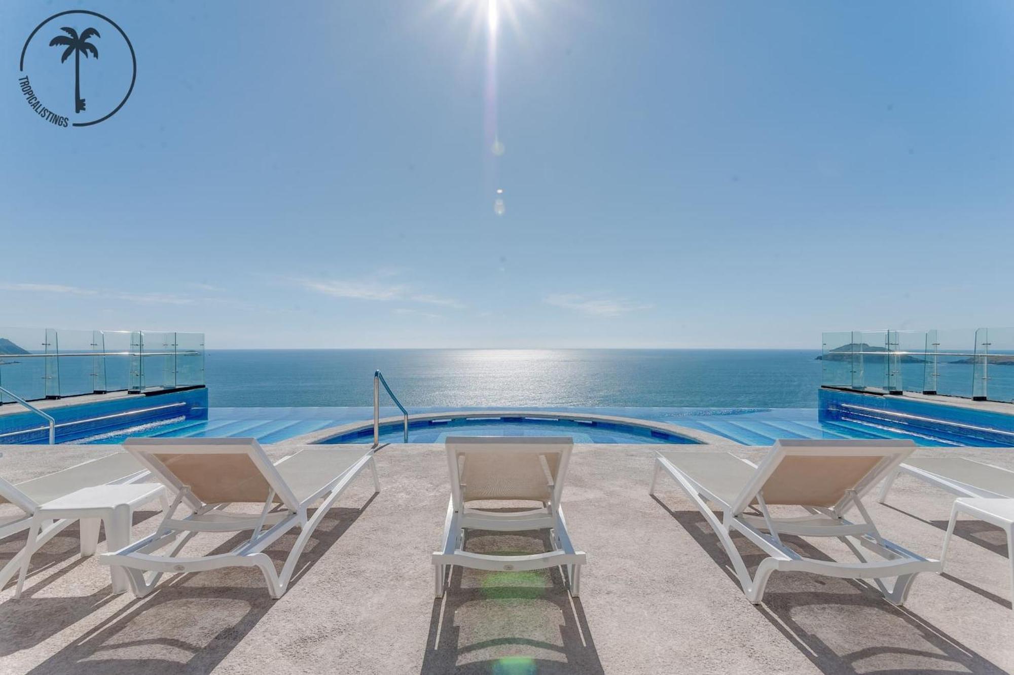 马萨特兰Terraza Con Vista Al Mar, Bbq Y Piscina公寓 外观 照片